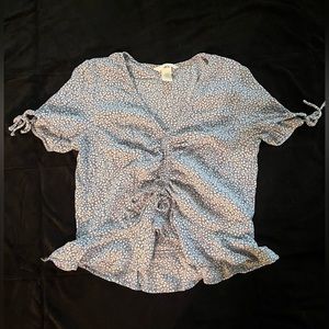 H&M Blue Floral Top